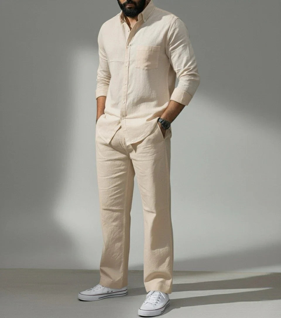 Essence Top & Bottom Set Of Linen, Luxury And Style