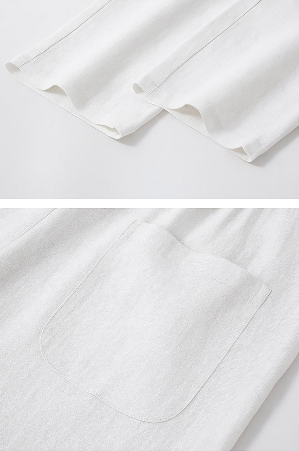 Beige Sunweave Top & Bottom Set Of Linen, Luxury And Style