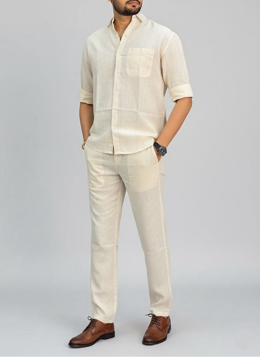 Linen Luxe Top & Bottom Set Of Linen, Luxury And Style