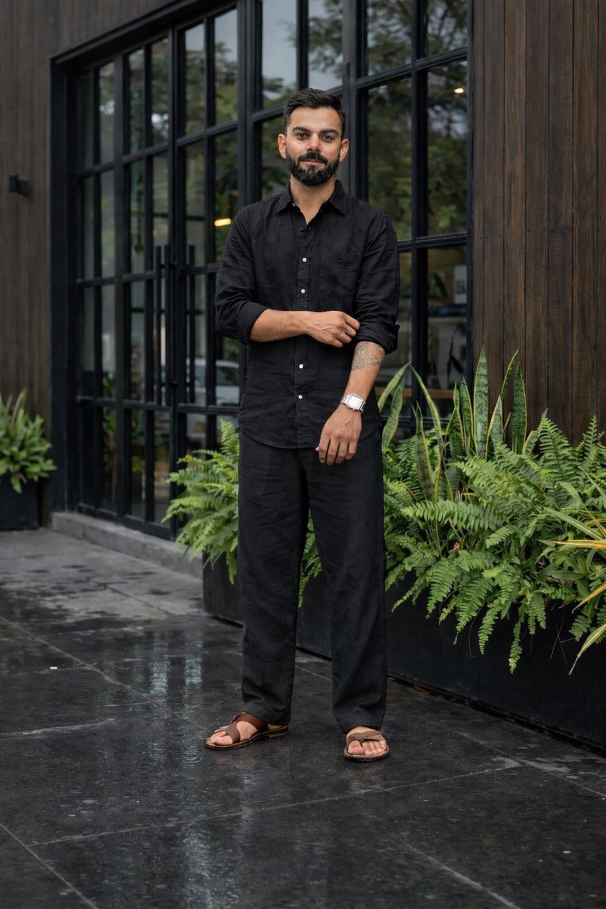 Beige Men Linen Men's Co-ord Set